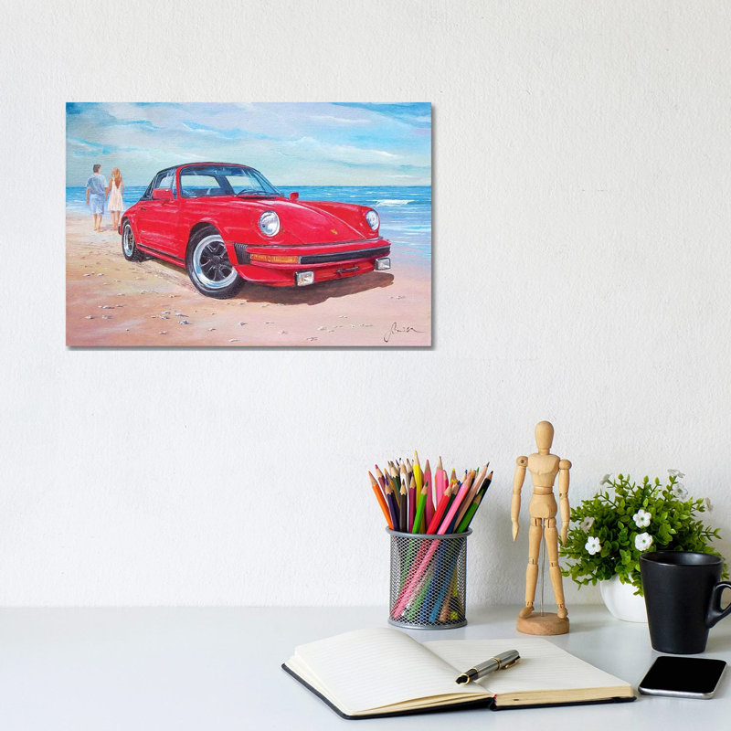 1985 Porsche 911 SC Targa by Sinisa Saratlic - No Frame Gallery-Wrapped Canvas Giclée on Canvas, 20.32cm H x 30.48cm W