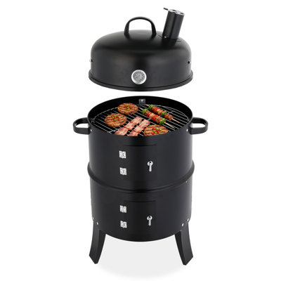 Barbecue au charbon noir de 85 cm