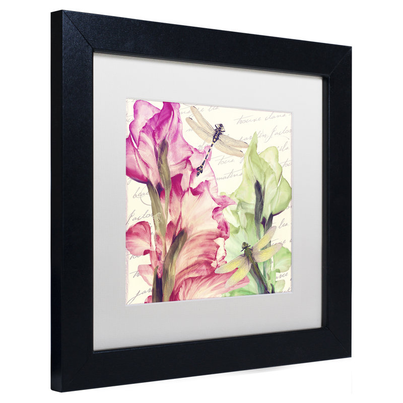 Jadaya «Dragonfly Morning II», impression encadrée, H 11 po x l 14 po x P 0,5 po, Blanc