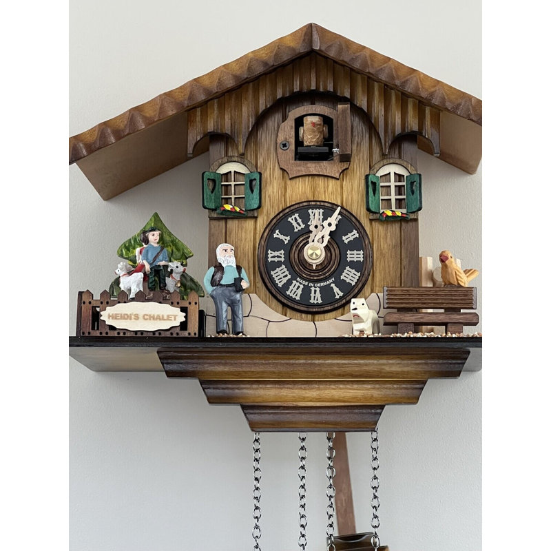  German Quartz Cuckoo Clock with Rotating Children & Pets