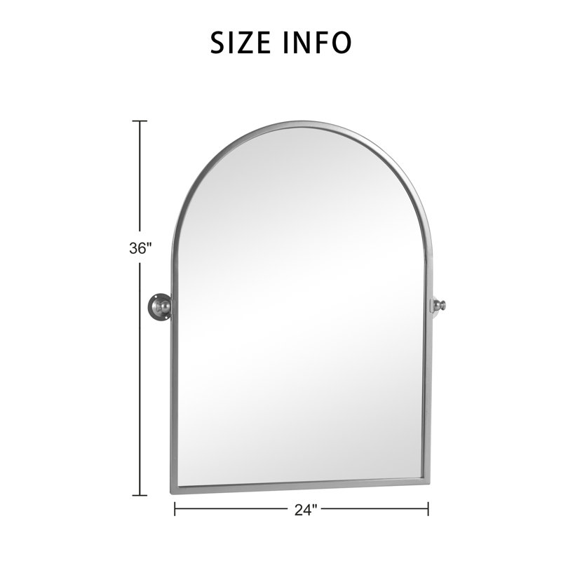 Miroir mural Avais, 36 po x 24 po, Silver