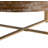 Modern Retro Round Coffee Table with Gold Cross Legs – Fir Wood & MDF, Spliced Design-1227504898-1227504909