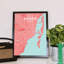 Miami City Map - impression d'art graphique-31736417