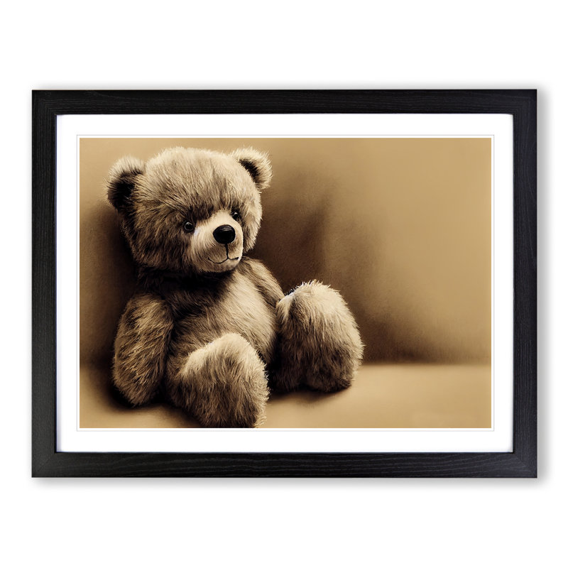 Sensational Teddy Bear - Framed Print, Black, 34cm H x 46cm W x 2cm D
