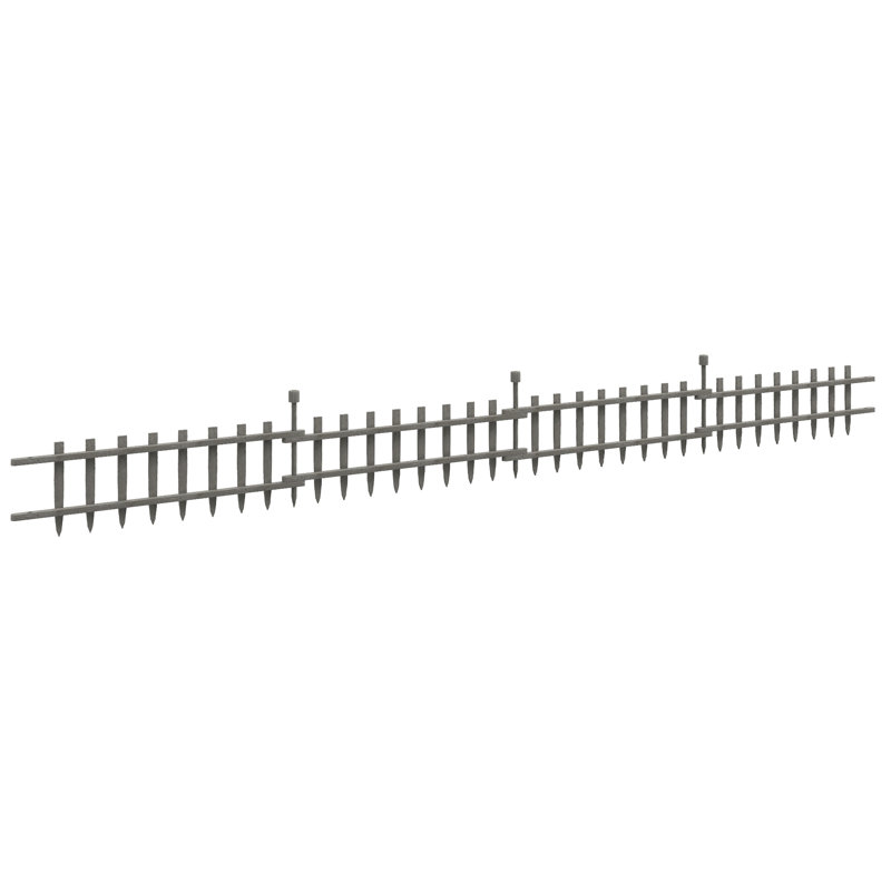Corra 28cm H x 243cm W Wood Lawn Edging