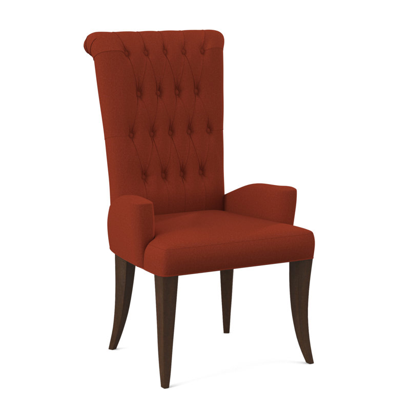Gossamer Dining Chair, Margaret Tangelo Polyester Blend, American Walnut