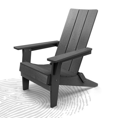 Folding Adirondack Chair All Weather HIPS Outdoor Patio Chair with High Back