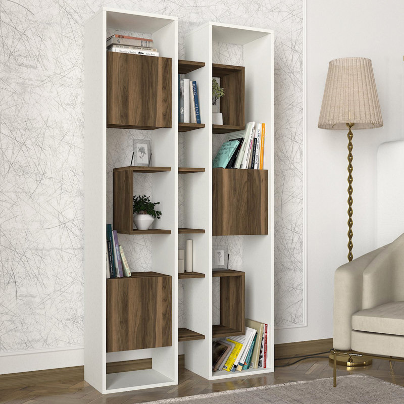 Morten 183.6cm H x 95.9cm W Geometric Bookcase