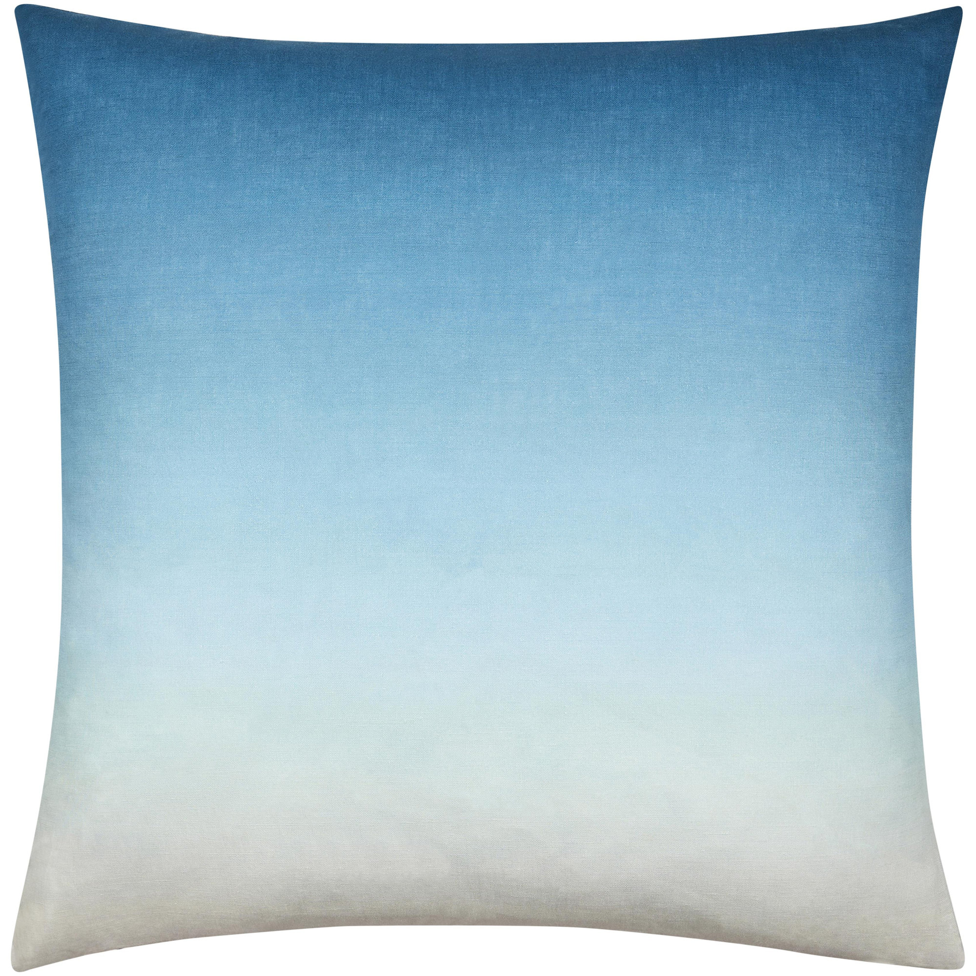 Deadra Ombre Linen Throw Pillow, Pillow Cover Only - No Insert, Deep Teal, 22" x 22"