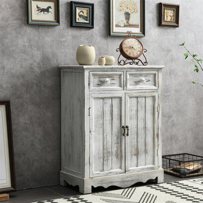 Tavis Solid Wood 2 - Drawer 2 - Door Accent Chest