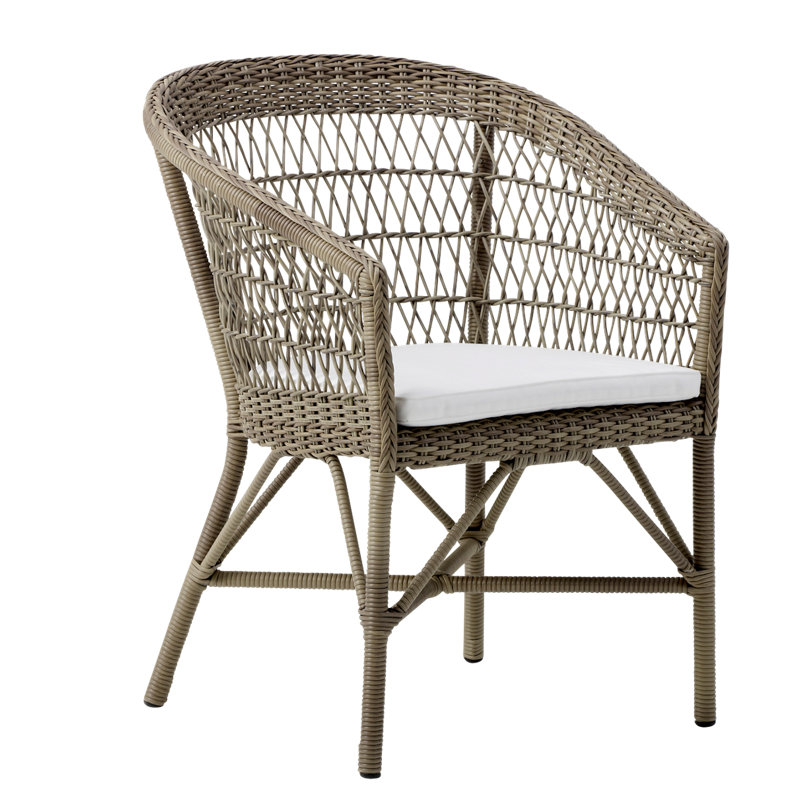 Georgia Garden Outdoor Dining Armchair, Tempotest White Revolution®