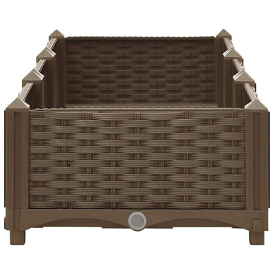 Tathan Raised Planter Box with Rattan