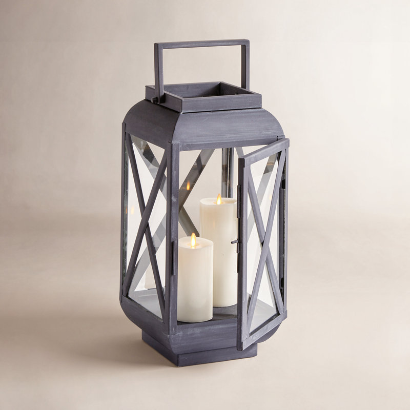 18.5'' H Iron Tabletop Lantern