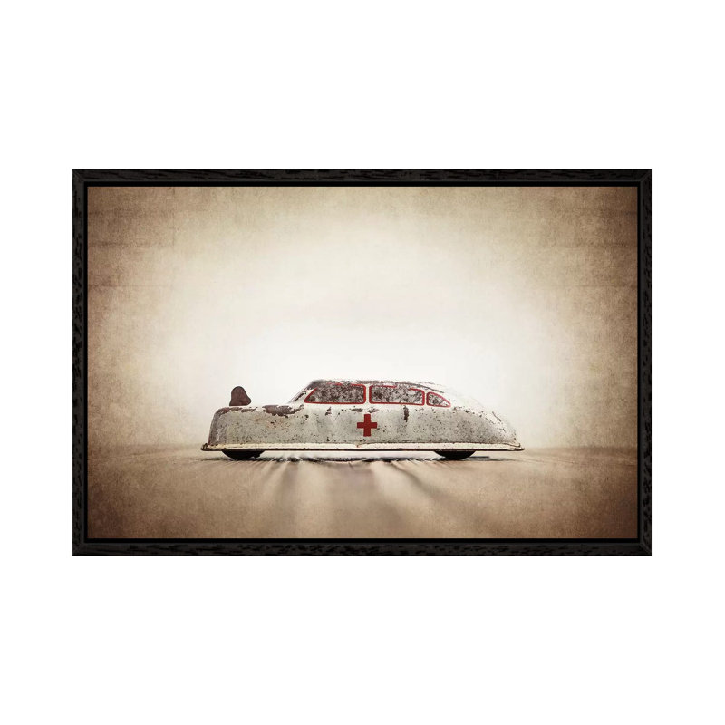 Argo Ambulance - Print on Canvas, 101.6 cm H x 66.04 cm W, Black Framed