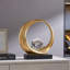 Modern Abstract Golden Circle Crystal Ball Sculpture