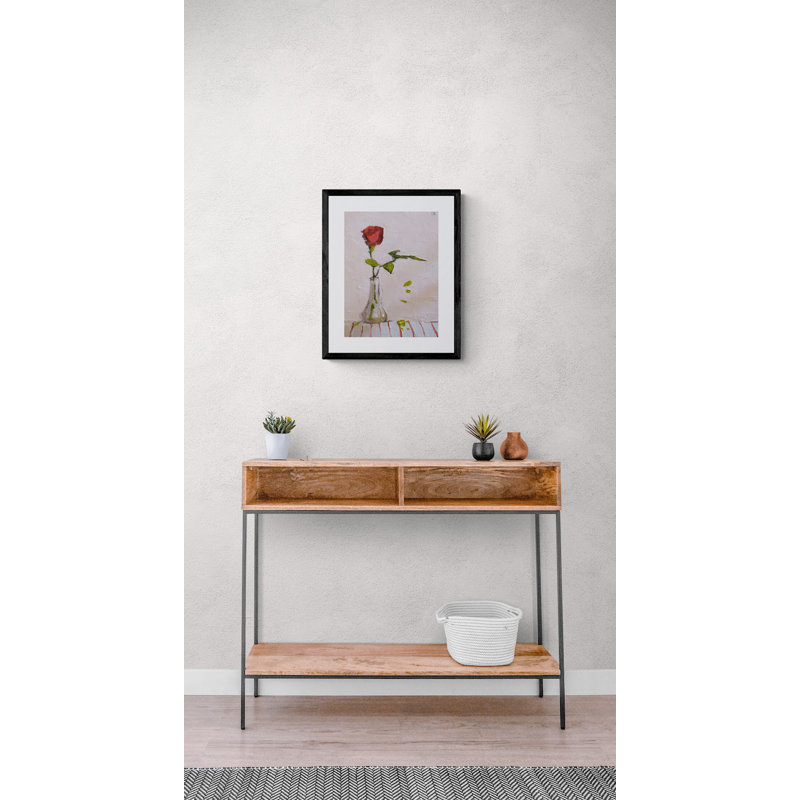 Simple rose par Phyllis Adams, H 21,25 po x l 17,25 po x P 0,875 po