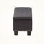 Banc de rangement Botello, tissu gris foncé, capitonné, H 17,04 po x l 52,05 po x P 16,45 po
