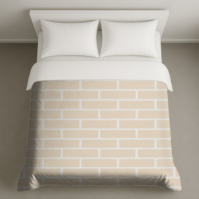Housses de couette murales beige brique