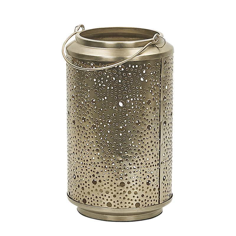 Corfu Metal Tabletop Lantern, 25cm H x 15cm W x 15cm D