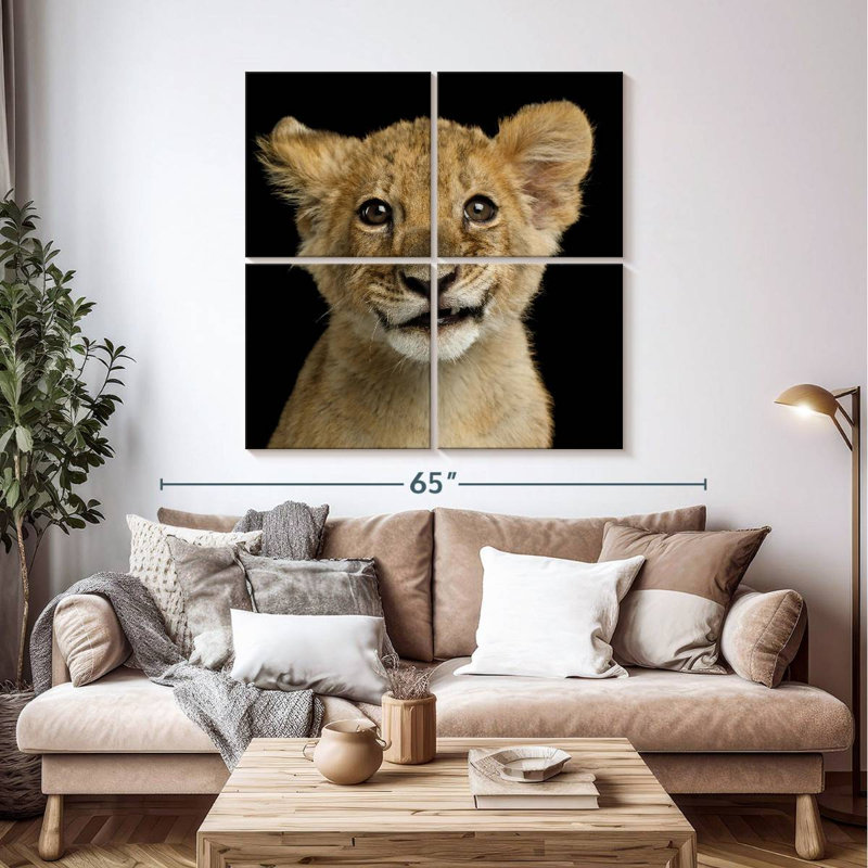Brampt Baby Lion Head, 45" H x 45" W