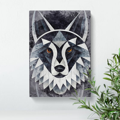 Abstract Watercolour Wolf No.2 - Wrapped Canvas