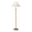 Lampe sur pied 62 po avec abat-jour en lin plissé, lampe sur pied moderne pour salon et chambre à coucher