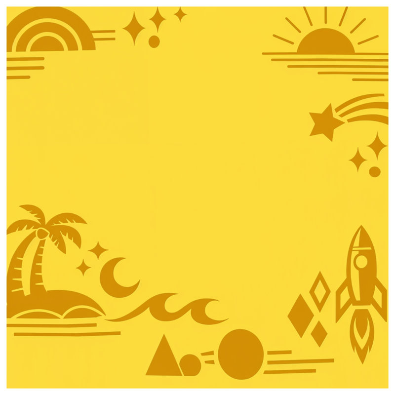 Tapis de bain Yellow Beach Rocket Scene, 24in W x 17in L