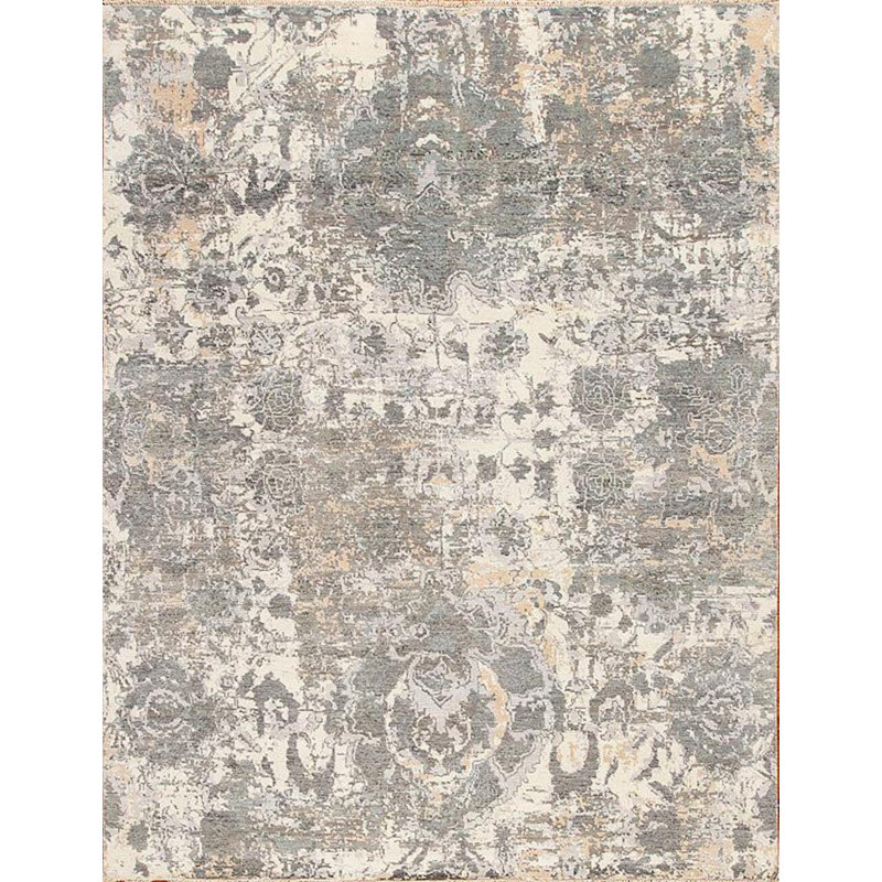 Shangri-La Hand Knotted Wool Indoor Rug, Rectangle 9' x 12'