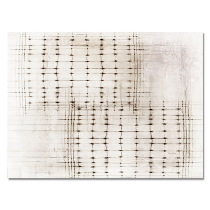 «Intersecting Lines in Quiet Neutralité I - Version paysage» par , Ne s’applique pas, 40'' W x 30'' H, Toile tendue