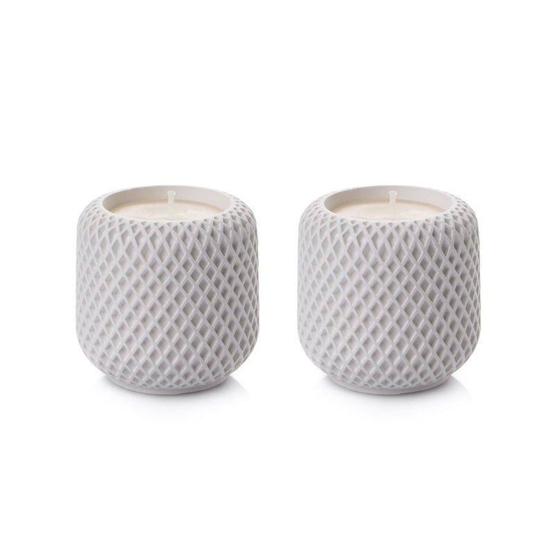 Ensemble de bougies élégantes non parfumées (2 pièces), blanc, 2,8 x 2,8 x 2,8 pouces | 100% paraffine et 5% huileux | Durée de combustion 7/8 heures | Parfait pour la décoration intérieure, la détente et les occasions spéciales, solution d'éclairage sécuritaire et élégante