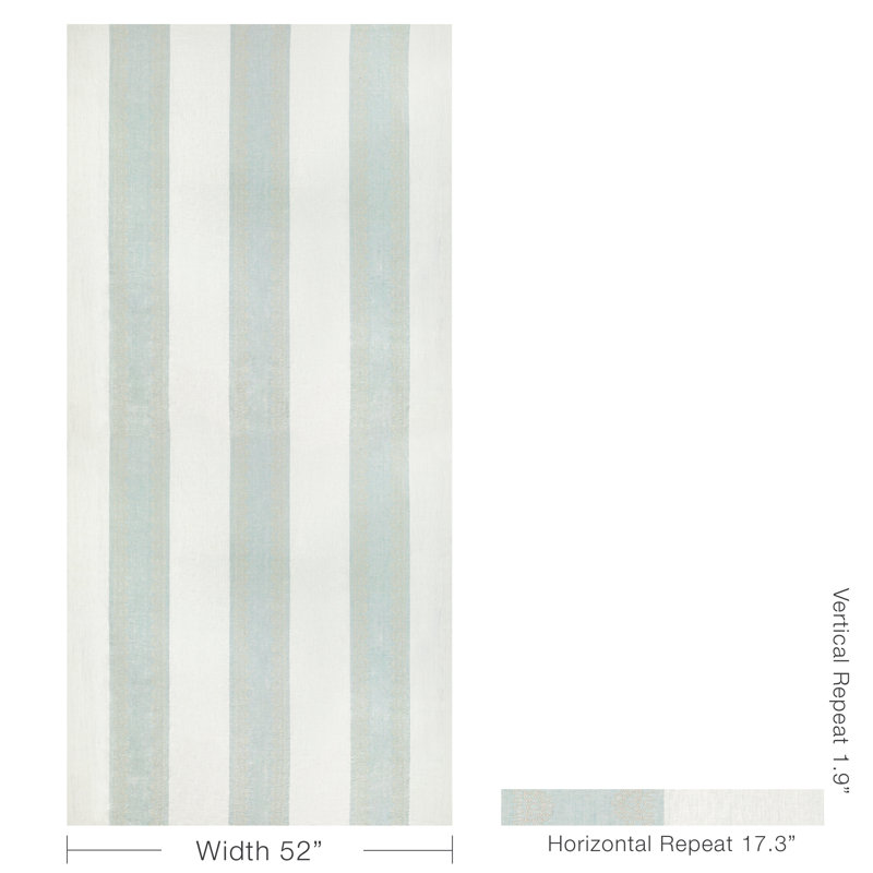 Summerland Banner Sheer Fabric, Aqua