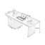 Bureau rectangulaire blanc et noyer clair-38879563-38879561