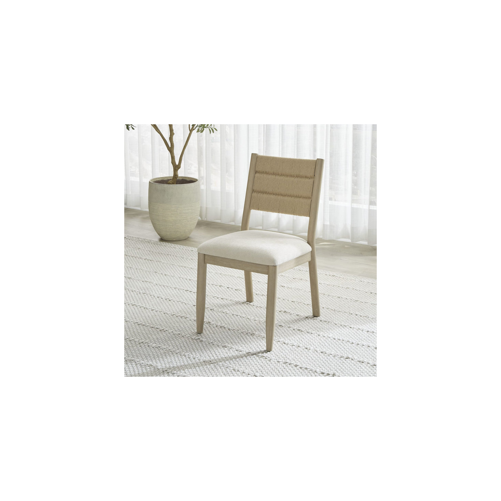 Shay Woven Side Chair, Natural