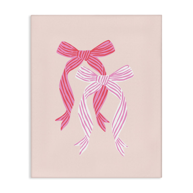 Rayures sur toile rose, design par Krissy Mast, H 48 po x l 36 po