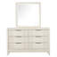 Elegant Fluted Dresser with Mirror and Chrome Finger Pulls