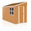 Remise de rangement en métal robuste 8 po x 4 pi avec portes doubles, ventilation et toit incliné. Convient à l'organisation d'outils de jardinage