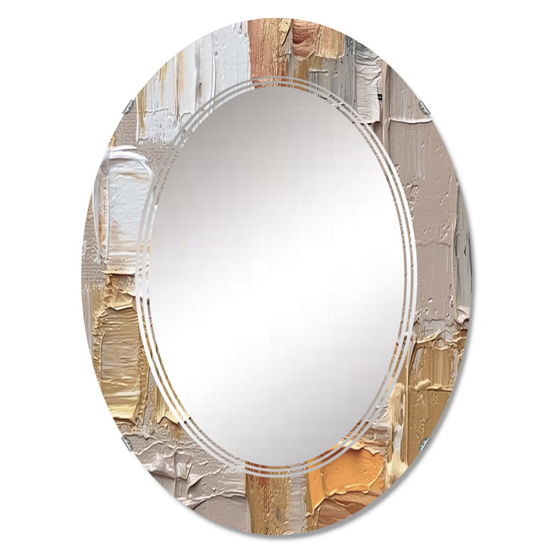 Seddiq - Miroir mural moderne ovale, 30 po x 20 po