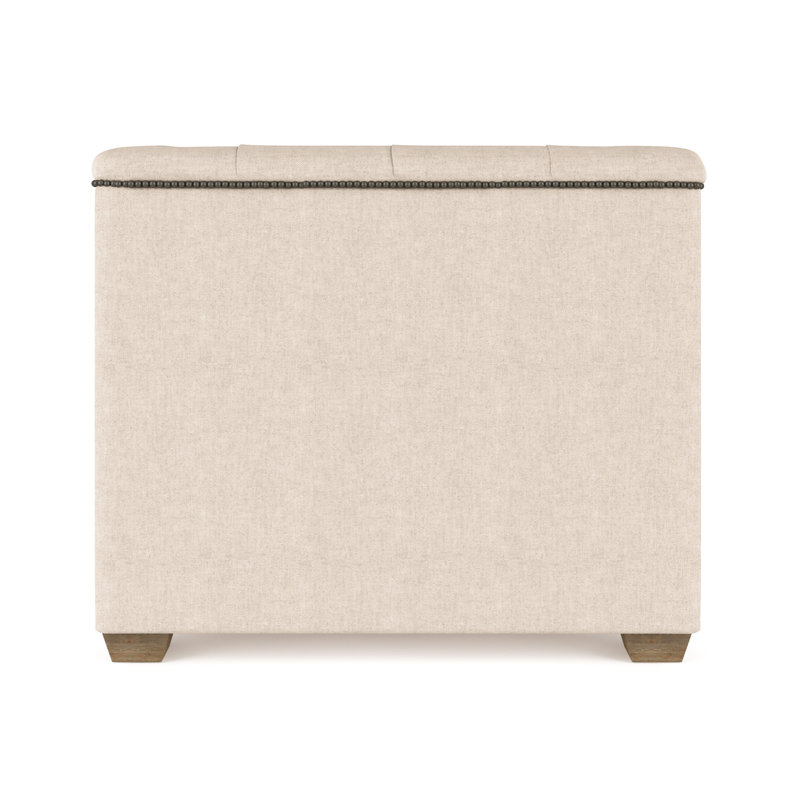 Fauteuil tuxedo Hudson, Velours moelleux huître, Patiné