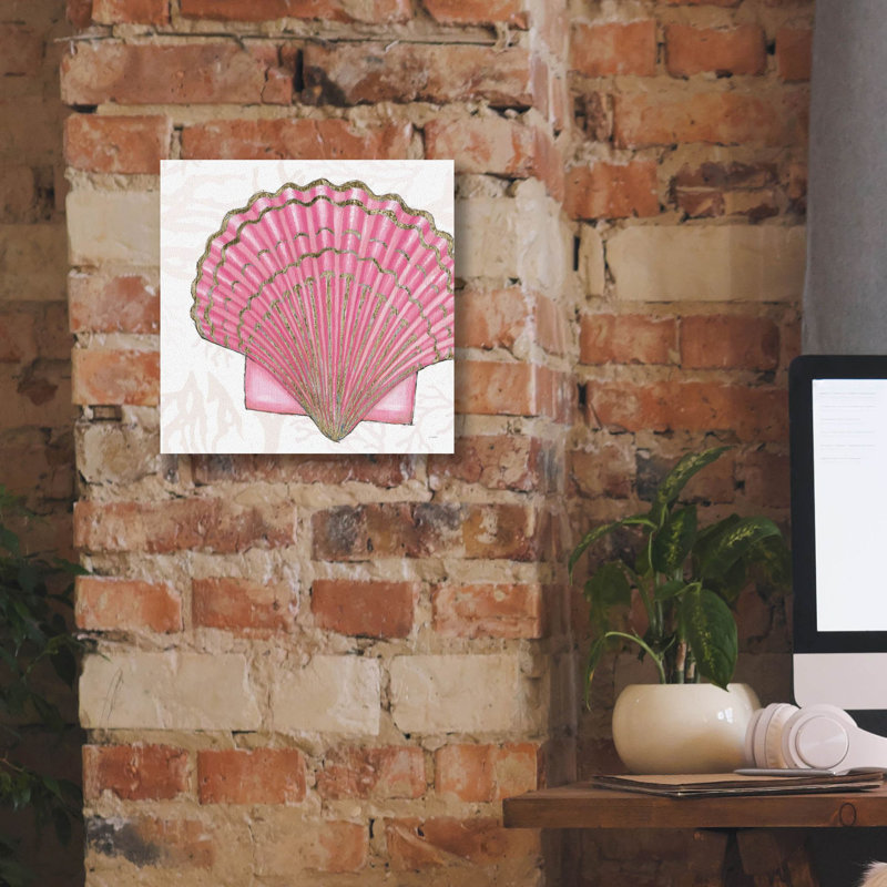 «Shimmering Shells 5» par James Wiens, art mural sur toile, H 12 po x l 12 po