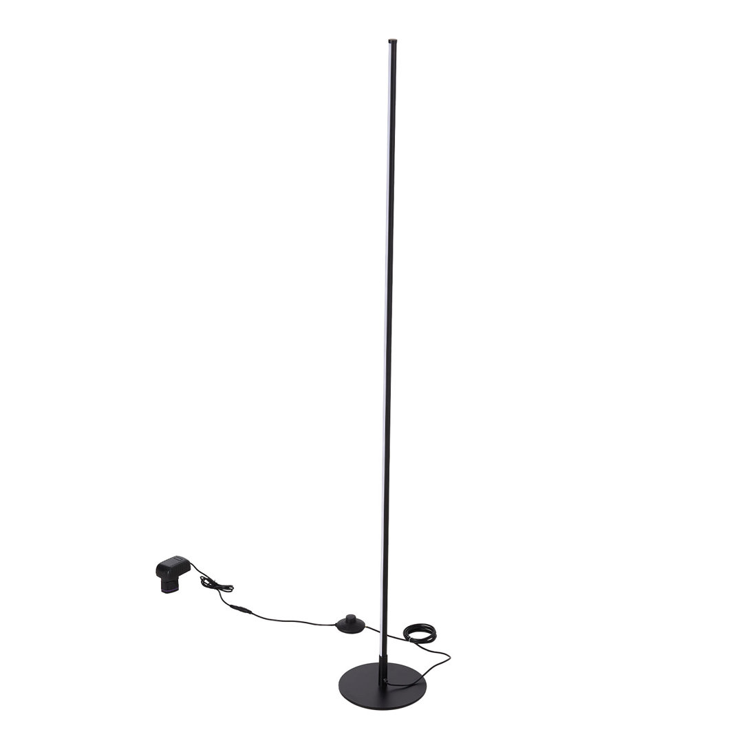 146cm Polished LED Torchiere Floor Lamp with USB and Outlet