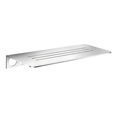 Sideline Metal Floating Shelf, Polished Stainless Steel