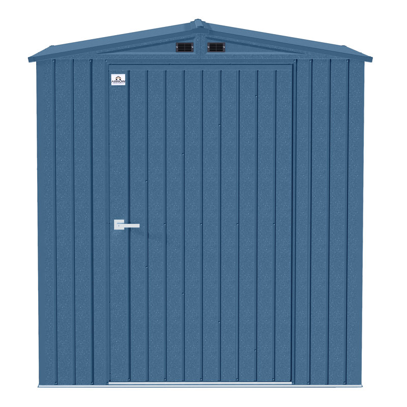 Elite 6 ft x 6 ft Blue Galvanized Steel Storage Shed
