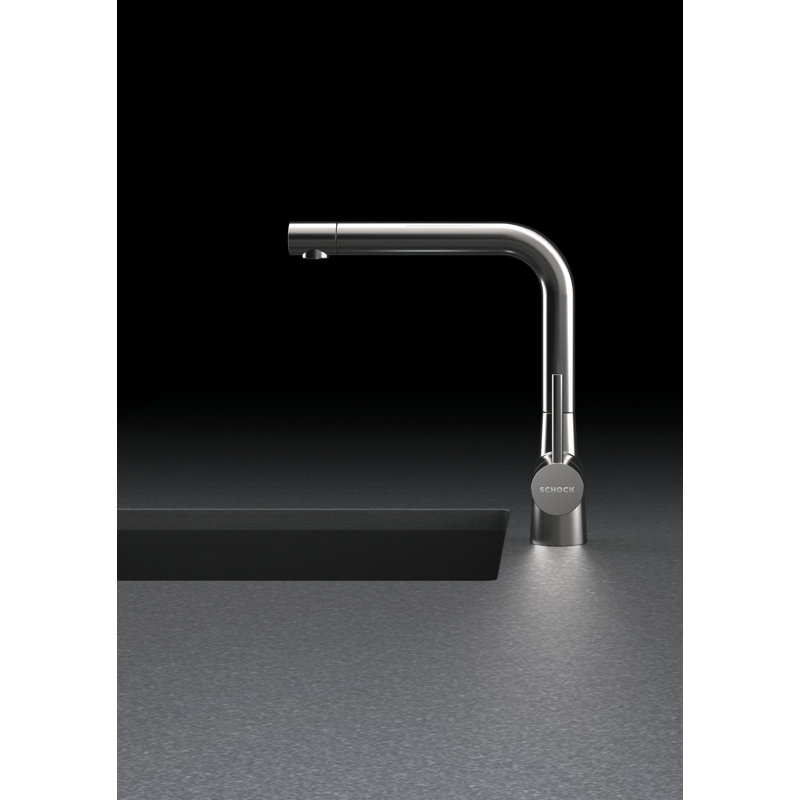 Laios High-Pressure Single-Lever Mixer Tap, Solid Stainless Steel