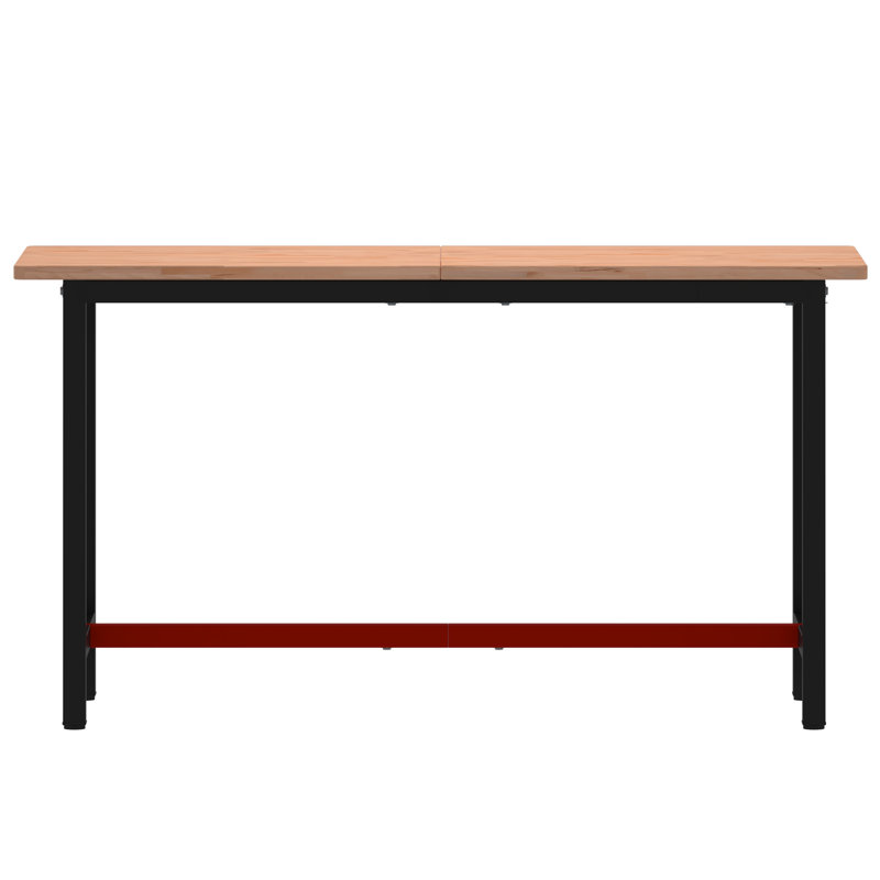 Solid Beech Wood Top Workbench, 81.5cm H x 150cm W x 55cm D