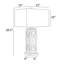 Lampe de table en noyer foncé 28,5 po Laimutis