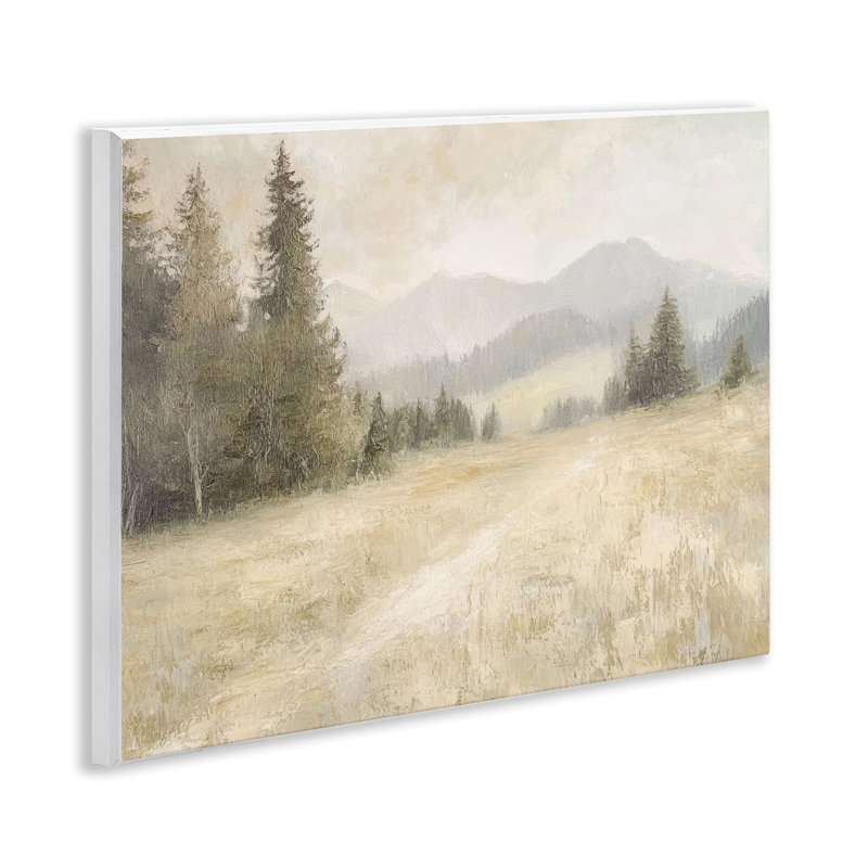 Plaque murale «Fog on Mountain Valley» par Petal Prints Design