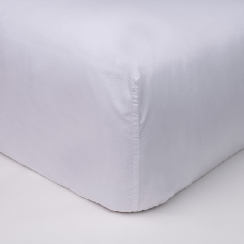 Housse pour sommier enveloppant - blanc, grand, Grand, Blanc