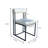 Overton White Faux Leather Counter Chair with Black Iron Legs – Easy-Clean Modern Tubed Back Design