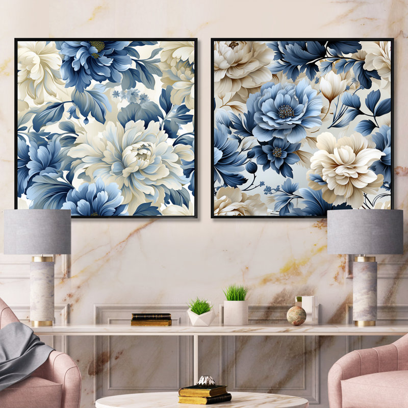 Coastal Tranquility Victorian, Cadre flottant noir, H 16 po x l 33 po