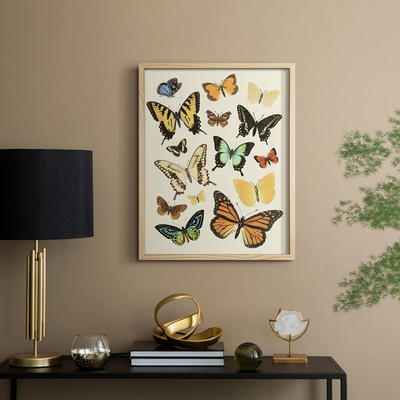 «Collection Flutter I», reproduction encadrée - bois massif, Naturel, H 11 po x l 9 po